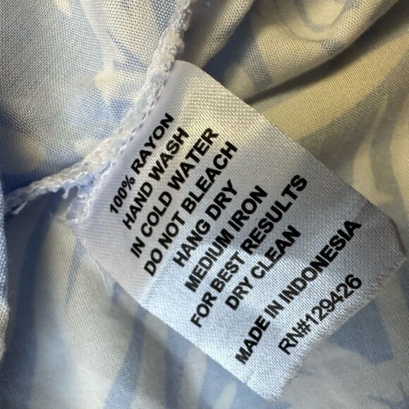 5 for $45 La Mer luxe Top Blouse Shirt Size XL Blue - Picture 7 of 7